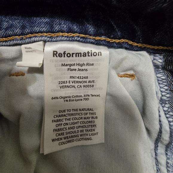 Reformation Margot High Rise Flare Jeans 30x33 70s Retro - Picture 14 of 14